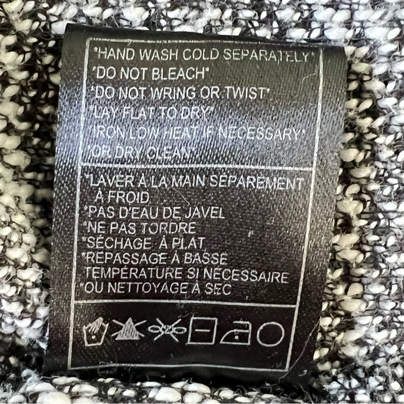 Jack BB Dakota Faux Sherpa Trimmed Tweed Open Front Jacket XS - Picture 11 of 12